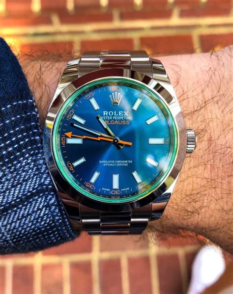 rolex z blue milgauss review|Rolex Milgauss z blue edition.